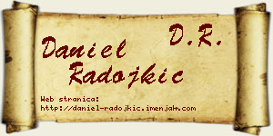 Daniel Radojkić vizit kartica